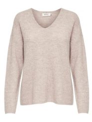 ONLY Sweter "Camilla" w kolorze beżowym rozmiar: XL. Brązowe swetry klasyczne damskie Only, xl, ze splotem, bez kołnierzyka. Za 78.84 zł.