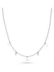 S.Oliver Naszyjnik z elementami ozdobnymi - dł. 47 cm rozmiar: onesize. Szare naszyjniki damskie S.Oliver, z cyrkonią, ze stali. Za 86.99 zł.