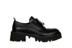 Półbuty Bayla-161 054 2894 03 Black 161383, Czarny, Skóra naturalna - 40. Czarne półbuty damskie Bayla, bez wzorów, z gumy, bez obcasa, na platformie, bez zapięcia. W wyprzedaży za 269.10 zł.