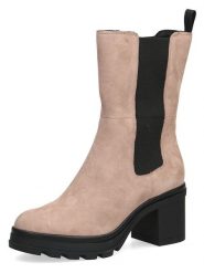 Caprice Botki w kolorze beżowym rozmiar: 41. Brązowe botki damskie Caprice, z materiału, eleganckie, bez obcasa, bez zapięcia. Za 256.09 zł.