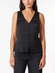 Scotch & Soda Bluzka w kolorze czarnym rozmiar: XS. Czarne bluzki damskie Scotch & Soda, xs, bez wzorów, bez kołnierzyka, bez ramiączek. Za 52.67 zł.