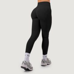 Legginsy damskie fitness bezszwowe z wysokim stanem Black NEO. Czarne legginsy damskie GYMBEAM, m, bez wzorów, z elastanu. Za 112.90 zł.