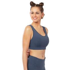 Stanik sportowy Fitness Siroko Air Flow+. Niebieskie biustonosze sportowe damskie SIROKO, bez wzorów, z elastanu. W wyprzedaży za 84.00 zł.