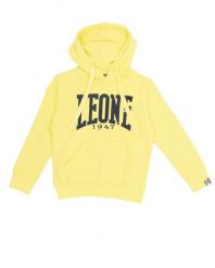 Bluza z bawełna z kaptur na czas wolny na co dzień. Żółte bluzy damskie LEONE 1947 APPAREL, bez wzorów, z bawełny, bez kaptura. Za 63.11 zł.