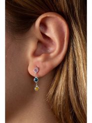 Lodie Silver Srebrne kolczyki-wkrętki z kamieniami ozdobnymi rozmiar: onesize. Szare kolczyki damskie Lodie Silver, srebrne. Za 39.99 zł.