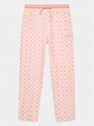 Guess Spodnie dresowe J3YQ16 KB212 Różowy Regular Fit. Czerwone spodnie dresowe dziewczęce Guess, z aplikacjami, z dresówki. Za 469.99 zł.