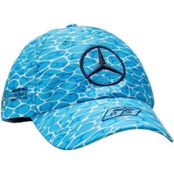 Czapka Mercedes Mapf1 Rp Se Gr, Dla obu płci. Niebieskie czapki z daszkiem damskie OEM, bez wzorów, z poliesteru. Za 290.00 zł.