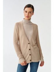 TATUUM Kardigan w kolorze beżowym rozmiar: XL. Brązowe kardigany damskie TATUUM, xl, bez wzorów. Za 119.40 zł.