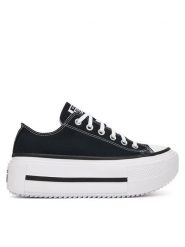 Converse Trampki Chuck Taylor All Star Lift Double Stack Platform A15490C Czarny. Czarne trampki damskie Converse, bez wzorów, z materiału, bez zapięcia. Za 419.99 zł.