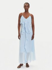 Vero Moda Sukienka wieczorowa Camille 10336405 Błękitny Regular Fit. Niebieskie sukienki damskie Vero Moda, bez wzorów, z syntetyku, wizytowe, bez ramiączek. Za 259.99 zł.