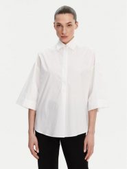 French Connection Koszula 72MZE Biały Relaxed Fit. Białe koszule damskie French Connection, xl, bez wzorów, z bawełny, bez kołnierzyka, bez ramiączek. Za 139.99 zł.