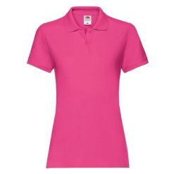 Damska Koszulka Polo Premium Plain. Czerwone koszulki sportowe damskie Fruit of the Loom, s, bez wzorów, bez ramiączek. Za 55.99 zł.