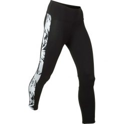 Legginsy sportowe, dł. 3/4, Level 1 bonprix czarno-srebrnoszary. Czarne legginsy sportowe damskie bonprix, w paski. Za 89.99 zł.
