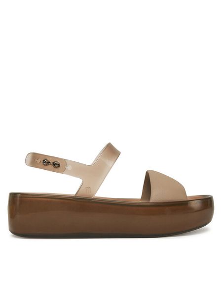 Melissa Sandały Float Platform 36066 Écru. Sandały damskie Melissa, bez wzorów, z tworzywa sztucznego, bez obcasa, na płaskiej podeszwie, bez zapięcia. Za 619.99 zł.