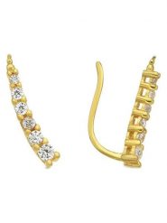 Luxenter Kolczyki-wkrętki z cyrkoniami rozmiar: onesize. Żółte kolczyki damskie Luxenter, z cyrkonią, srebrne, z zapięciem typu bigiel. Za 69.99 zł.