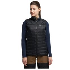 Kamizelka trekkingowa damska Haglöfs Spire Mimic. Czarne kamizelki damskie Haglöfs, xs, bez wzorów, bez kaptura. Za 339.99 zł.