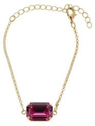 Otazu Pozłacana bransoletka z kryształem Swarovski rozmiar: onesize. Różowe bransoletki damskie Otazu, pozłacane. Za 204.48 zł.