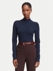 Tommy Hilfiger Golf WW0WW51383 Granatowy Regular Fit. Niebieskie golfy damskie Tommy Hilfiger, xs, bez wzorów, z syntetyku, bez ramiączek. Za 409.99 zł.