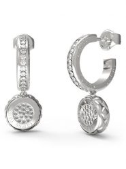 Guess Kolczyki JUBE04 596JW Srebrny. Szare kolczyki damskie Guess, srebrne. Za 159.99 zł.
