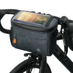 Sakwa rowerowa na kierownicę Wheel Up 4L 13432. Niebieskie torebki klasyczne damskie WHEEL UP, bez dodatków. Za 99.00 zł.
