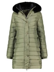 Geographical Norway Płaszcz pikowany "Biensur" w kolorze zielonym rozmiar: XXL. Zielone płaszcze damskie Geographical Norway, xxl, bez wzorów, bez kaptura. Za 277.36 zł.