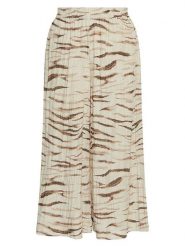 MOSS COPENHAGEN Spodnie w kolorze jasnobrązowo-kremowym rozmiar: XL. Brązowe spodnie materiałowe damskie Moss Copenhagen, bez wzorów, z materiału. Za 224.95 zł.