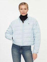 Calvin Klein Jeans Kurtka puchowa J20J222585 Niebieski Regular Fit. Niebieskie kurtki damskie Calvin Klein Jeans, l, bez wzorów, z jeansu, bez kaptura. Za 589.99 zł.