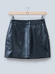 LeGer Spódnica "Ella" w kolorze czarnym ze skóry syntetycznej rozmiar: 40. Czarne spódnice damskie LeGer, na co dzień, bez wzorów, ze skóry, mini. Za 231.68 zł.