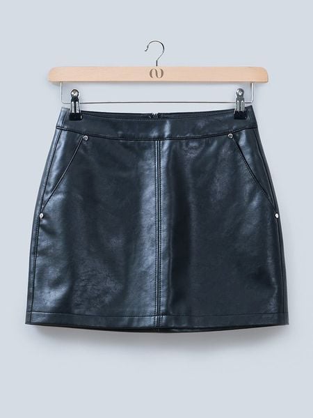 LeGer Spódnica "Ella" w kolorze czarnym ze skóry syntetycznej rozmiar: 40. Czarne spódnice damskie LeGer, na co dzień, bez wzorów, ze skóry, mini. Za 196.70 zł.