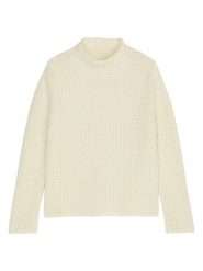 Marc O´Polo Sweter w kolorze kremowym rozmiar: XL. Brązowe swetry klasyczne damskie xl, z bawełny, bez kołnierzyka. Za 184.46 zł.