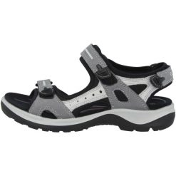 Buty do chodzenia damskie Ecco Offroad Titanium. Szare obuwie trekkingowe damskie ECCO, z kauczuku, bez zapięcia. Za 612.00 zł.