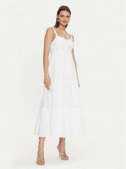 Gina Tricot Sukienka letnia 22563 Écru Regular Fit. Sukienki damskie Gina Tricot, bez wzorów, z bawełny, bez ramiączek. Za 439.99 zł.