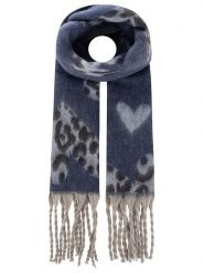 Zwillingsherz Szal "Heart Leo" w kolorze niebieskim - 220 x 40 cm rozmiar: onesize. Niebieskie szaliki damskie Zwillingsherz, bez wzorów, z materiału. Za 91.95 zł.