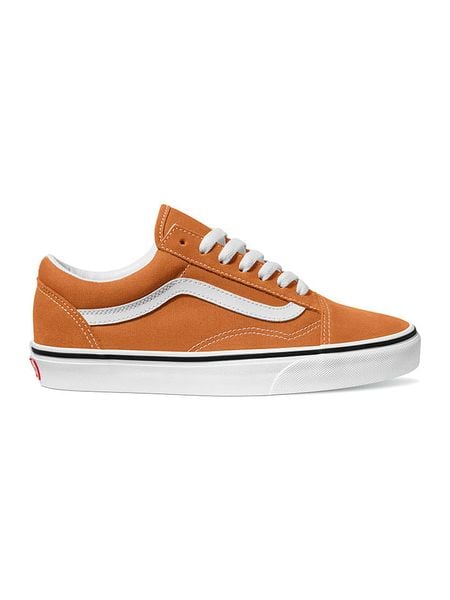 Vans Skórzane sneakersy "Old Skool" w kolorze pomarańczowym rozmiar: 39. Pomarańczowe obuwie sportowe damskie Vans, bez zapięcia. Za 157.73 zł.