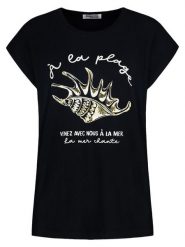 Sublevel Koszulka w kolorze czarnym rozmiar: L. Czarne koszulki damskie Sublevel, l, bez wzorów, bez kołnierzyka, bez ramiączek. Za 43.99 zł.