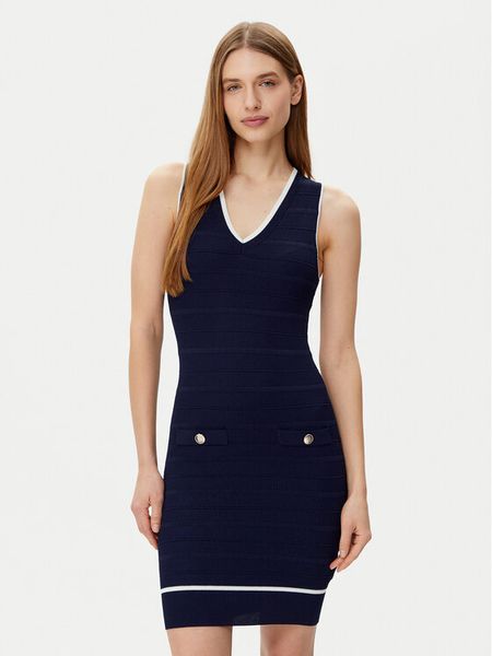 Marciano Guess Sukienka codzienna 5RGK99 5640Z Granatowy Regular Fit. Niebieskie sukienki damskie Marciano Guess, z aplikacjami, z wiskozy, bez ramiączek. Za 339.99 zł.