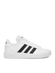 Adidas Sneakersy GW9261 Biały. Białe obuwie sportowe damskie Adidas, z materiału, bez zapięcia. Za 279.99 zł.