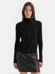 HUGO Sweter Sedenniak 50549771 Czarny Regular Fit. Czarne swetry klasyczne damskie Hugo, m, z wełny, bez kołnierzyka. Za 609.99 zł.