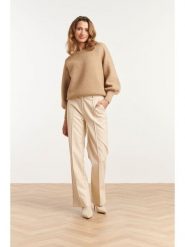 Smashed Lemon Spodnie w kolorze beżowym rozmiar: L. Brązowe spodnie materiałowe damskie Smashed Lemon, bez wzorów, z materiału. Za 143.90 zł.
