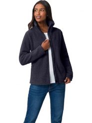 Heine Kurtka polarowa w kolorze granatowym rozmiar: 42. Niebieskie kurtki damskie Heine, bez wzorów, z polaru, bez kaptura. Za 56.39 zł.