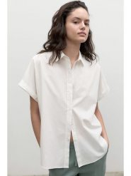 Ecoalf Koszula - Regular fit - w kolorze białym rozmiar: M. Białe koszule damskie Ecoalf, m, bez wzorów, z bawełny, bez kołnierzyka, bez ramiączek. Za 105.88 zł.