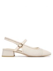 Caprice Czółenka 9-29604-46 Écru. Białe czółenka damskie Caprice, bez wzorów, ze skóry, bez obcasa. Za 273.99 zł.