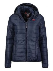 Geographical Norway Kurtka pikowana "Atika" w kolorze granatowym rozmiar: XXL. Niebieskie kurtki damskie Geographical Norway, xxl, z aplikacjami, bez kaptura. Za 140.20 zł.