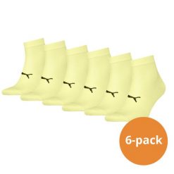 Skarpety Puma Sport Quarter Light, 6 pary żółty. Żółte skarpetki damskie Puma, bez wzorów, z elastanu. Za 162.99 zł.