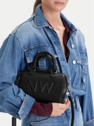 Nine West Torebka EO-Lira II-LX20085 Czarny. Czarne torebki klasyczne damskie Nine West, z materiału, bez dodatków. Za 269.99 zł.