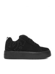 DC Shoes Sneakersy CEO-COURT GRAFFIK PLATFORM DC02422002 Czarny. Czarne obuwie sportowe damskie DC Shoes, z nubiku, bez zapięcia. Za 229.99 zł.
