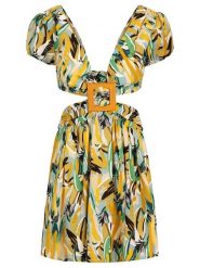 APART Sukienka w kolorze żółto-zielonym rozmiar: L. Żółte sukienki damskie Apart, z aplikacjami, bez ramiączek. Za 114.44 zł.