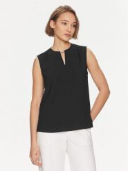Calvin Klein Bluzka K20K207063 Czarny Regular Fit. Czarne bluzki damskie Calvin Klein, bez wzorów, z syntetyku, bez kołnierzyka, bez ramiączek. Za 469.99 zł.