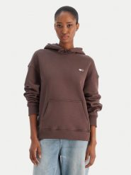 Tommy Jeans Bluza Badge DW0DW19414 Brązowy Boxy Fit. Brązowe bluzy damskie Tommy Jeans, l, bez wzorów, z bawełny, bez kaptura. Za 409.99 zł.