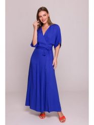 Stylove Sukienka w kolorze niebieskim rozmiar: L. Niebieskie sukienki damskie Stylove, bez wzorów, z wiskozy, bez ramiączek. Za 198.10 zł.